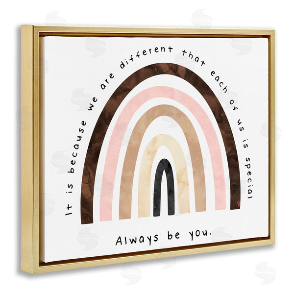 Stupell Industries Erica Billups | Always Be You Diversity Rainbow