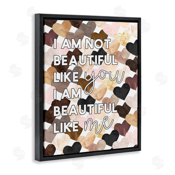 Stupell Industries Erica Billups | Beautiful Like Me Phrase Inspirational Heart Pattern