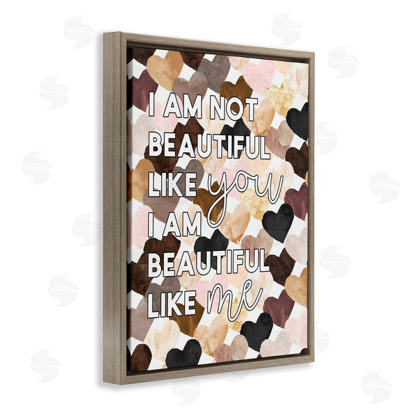 Stupell Industries Erica Billups | Beautiful Like Me Phrase Inspirational Heart Pattern