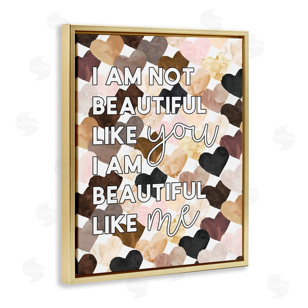 Stupell Industries Erica Billups | Beautiful Like Me Phrase Inspirational Heart Pattern