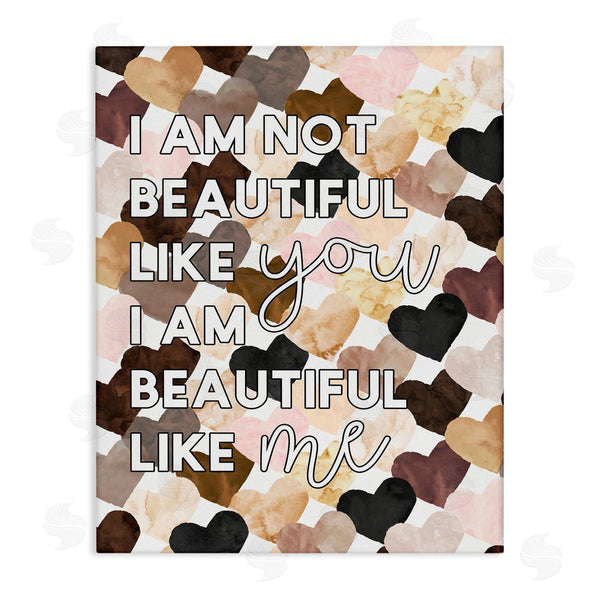 stupell industries Erica Billups | Beautiful Like Me Phrase Inspirational Heart Pattern
