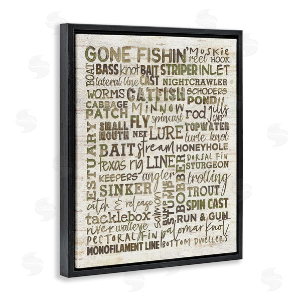 Stupell Industries Erica Billups | Fishing Phrases & Terms Sports