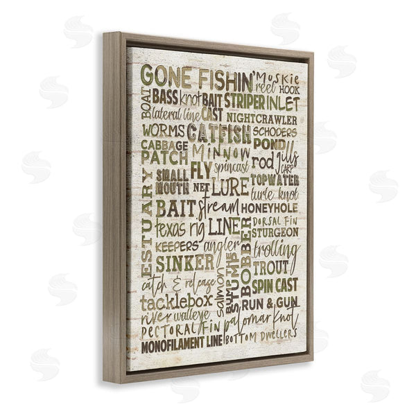 Stupell Industries Erica Billups | Fishing Phrases & Terms Sports