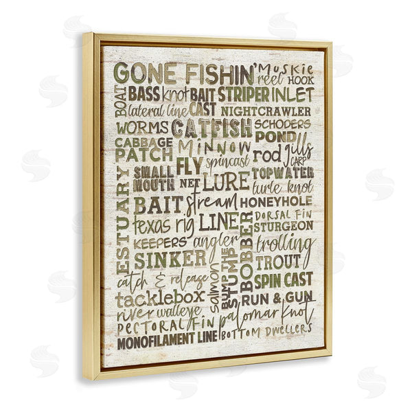 Stupell Industries Erica Billups | Fishing Phrases & Terms Sports