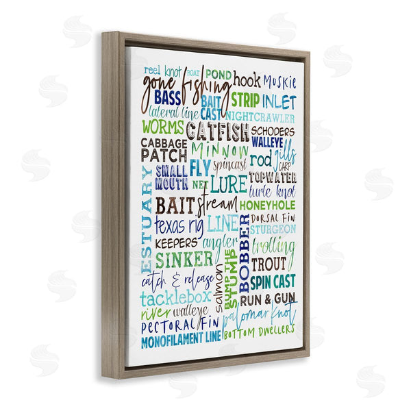 Stupell Industries Erica Billups | Fishing Terms & Phrases Sports