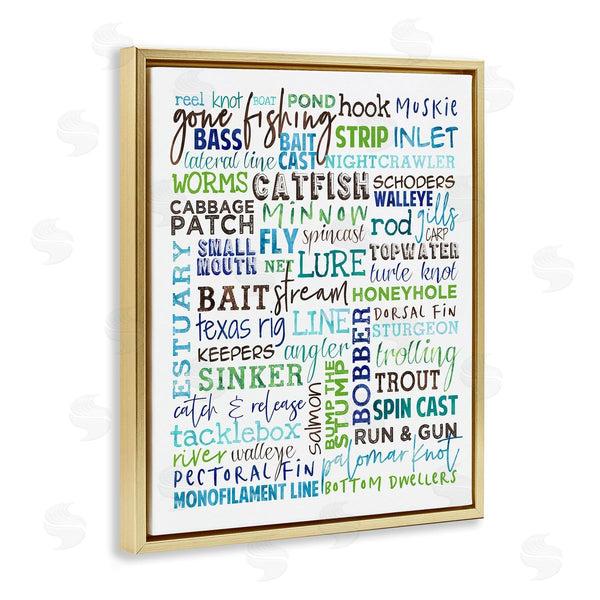 Stupell Industries Erica Billups | Fishing Terms & Phrases Sports