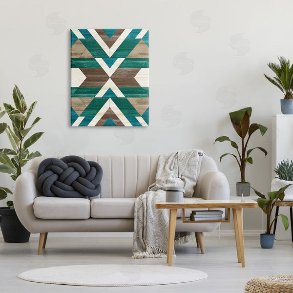 Stupell Industries Erica Billups | Green Aztec Geometric Pattern Wall Art