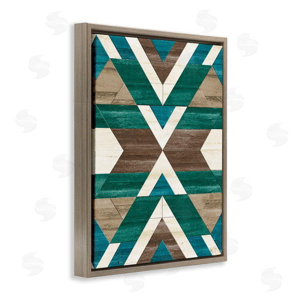 Stupell Industries Erica Billups | Green Aztec Geometric Pattern Wall Art