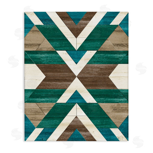 stupell industries Erica Billups | Green Aztec Geometric Pattern Wall Art