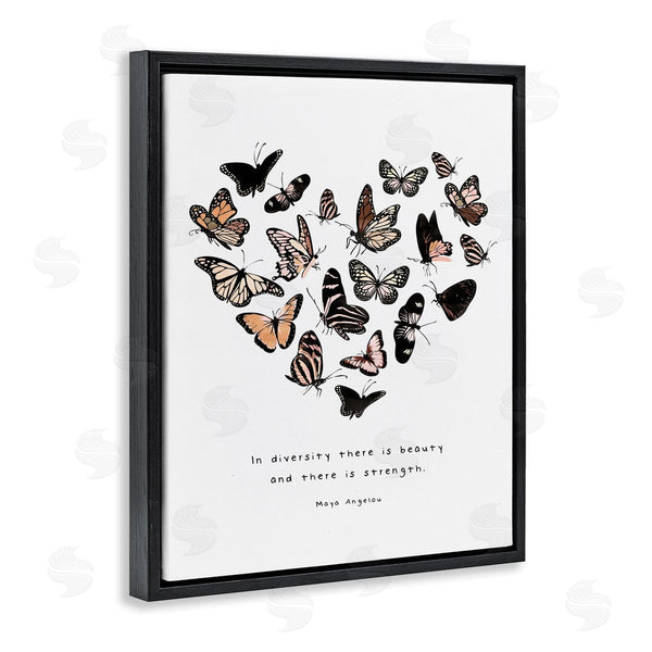 Stupell Industries Erica Billups | In Diversity There's Beauty And Strength Butterfly Heart Wall Art