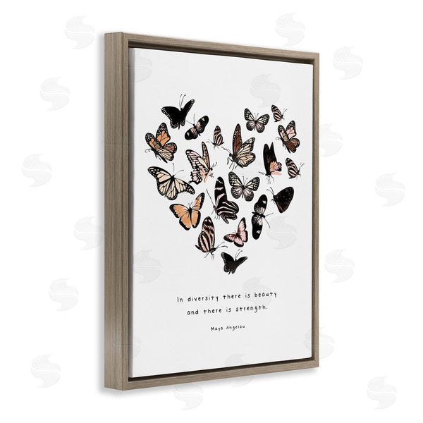 Stupell Industries Erica Billups | In Diversity There's Beauty And Strength Butterfly Heart Wall Art