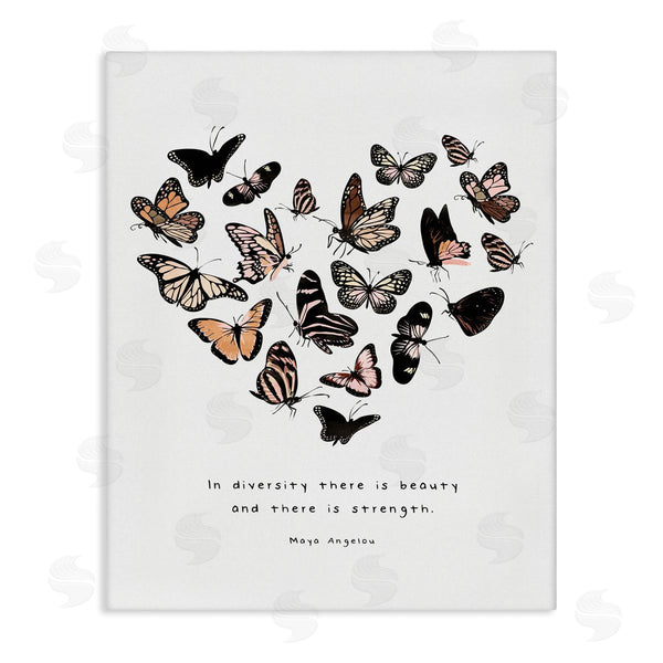 stupell industries Erica Billups | In Diversity There's Beauty and Strength Butterfly Heart Wall Art