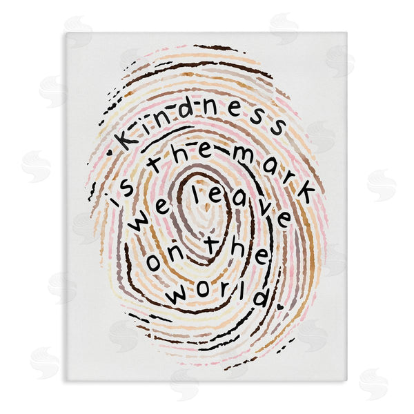stupell industries Erica Billups | Kindness is the Mark Diversity Phrase Fingerprint Pattern Wall Art