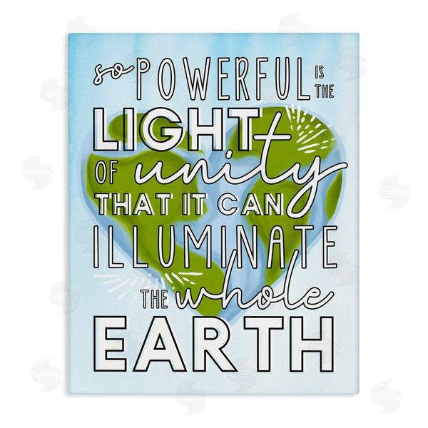stupell industries Erica Billups | Light Of Unity Heart Shaped Earth