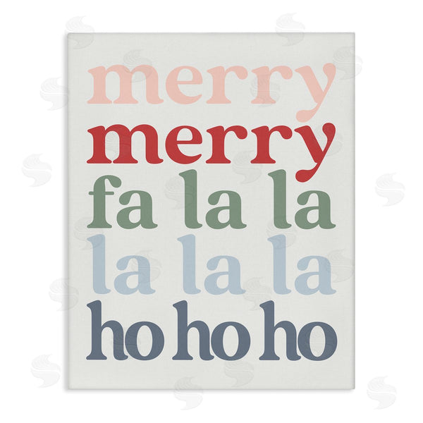 stupell industries Erica Billups | Merry Fa-La-La Minimal Typography Festive Words Wall Art