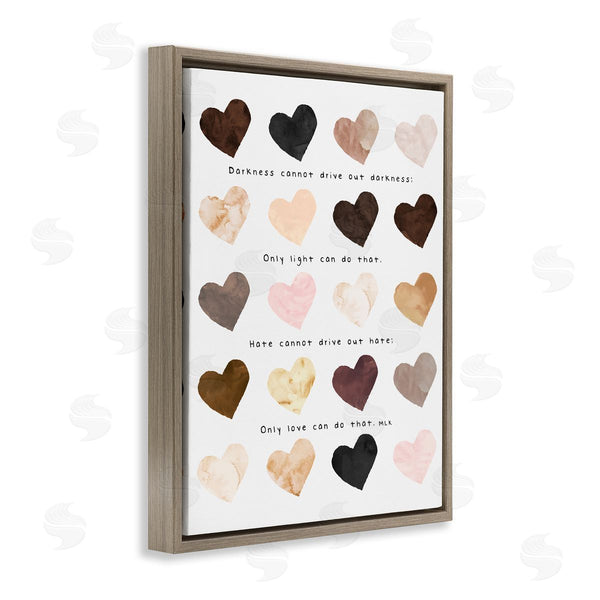 Stupell Industries Erica Billups | Only Love Can MLK Heart Pattern