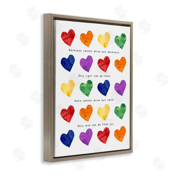 Stupell Industries Erica Billups | Only Love Can MLK Quote Children's Diversity Hearts Wall Art