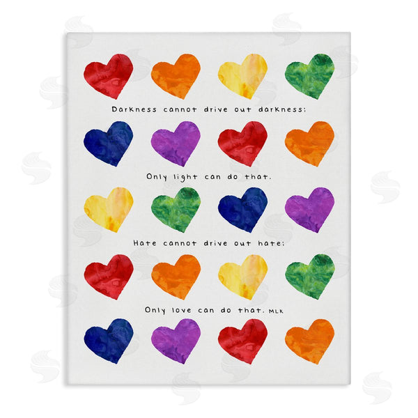stupell industries Erica Billups | Only Love Can MLK Quote Children's Diversity Hearts Wall Art