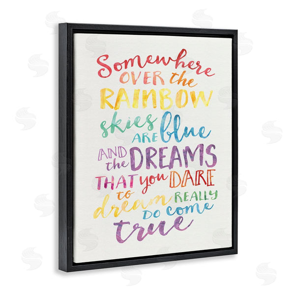 Stupell Industries Erica Billups | Rainbow Lyrics Watercolor