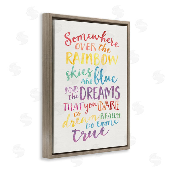 Stupell Industries Erica Billups | Rainbow Lyrics Watercolor