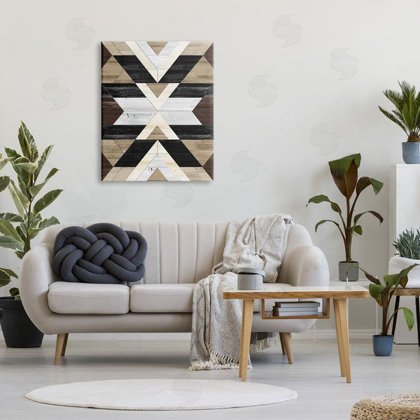 Stupell Industries Erica Billups | Rustic Linear Aztec Shapes Wall Art