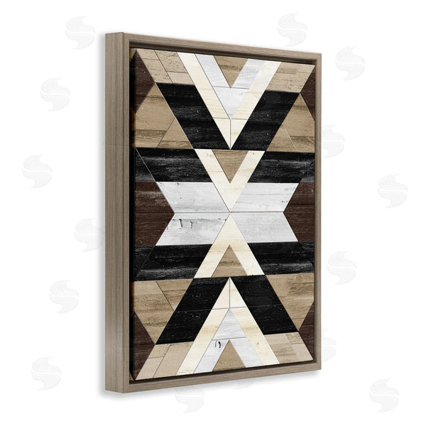 Stupell Industries Erica Billups | Rustic Linear Aztec Shapes Wall Art