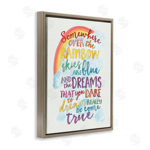 Stupell Industries Erica Billups | Somewhere Over The Rainbow With Rainbow