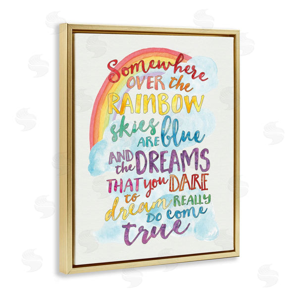 Stupell Industries Erica Billups | Somewhere Over The Rainbow With Rainbow