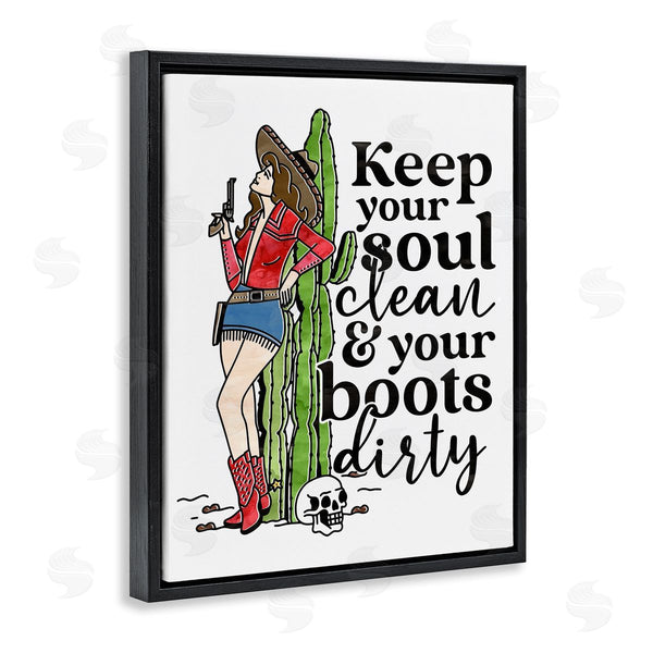 Stupell Industries Erica Billups | Soul Clean Boots Dirty Cowgirl Wall Art