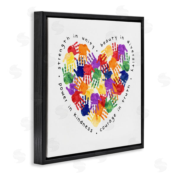 Stupell Industries Erica Billups | Strength In Unity Handprint Heart
