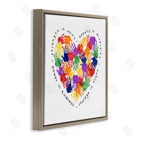 Stupell Industries Erica Billups | Strength In Unity Handprint Heart
