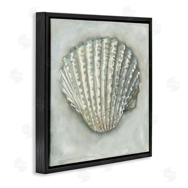 Stupell Industries Erica Christopher | Clam Shell Nautical Grey Wall Art
