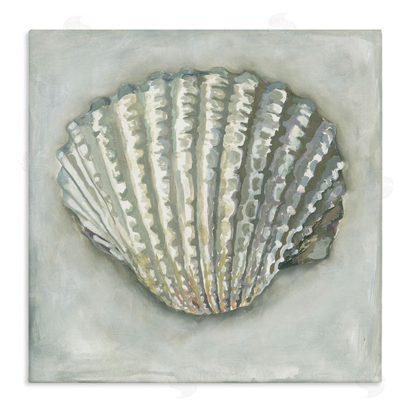 stupell industries Erica Christopher | Clam Shell Nautical Grey Wall Art