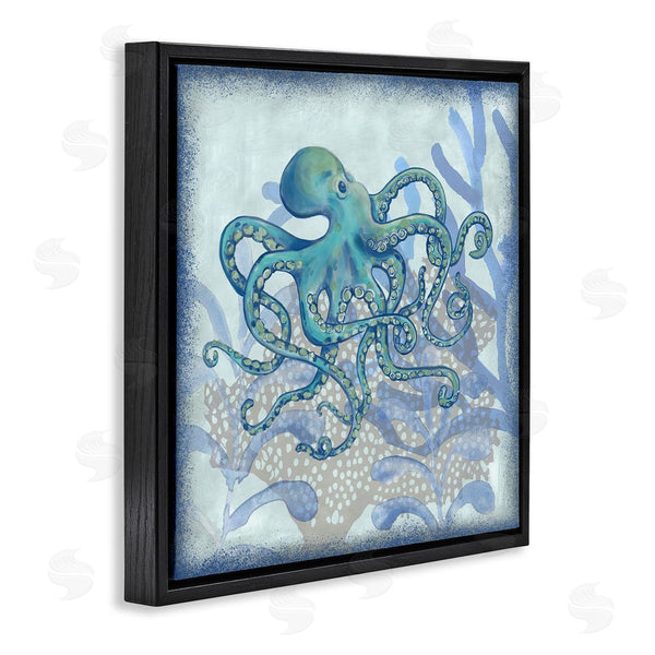 Stupell Industries Erica Christopher | Layered Octopus Coral Botanicals Wall Art