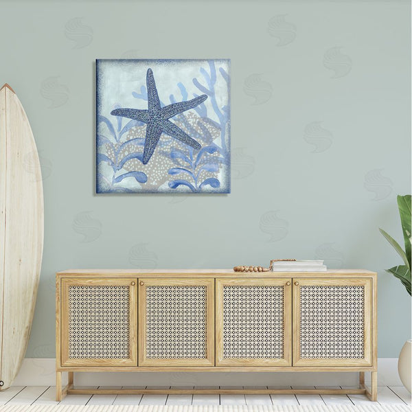 Stupell Industries Erica Christopher | Vivid Blue Starfish Marine Life Wall Art