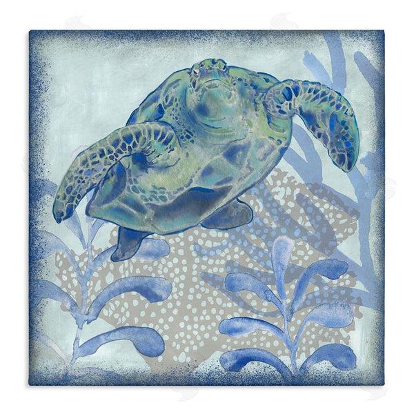 stupell industries Erica Christopher | Vivid Tortoise Layered Aquatic Plants Wall Art
