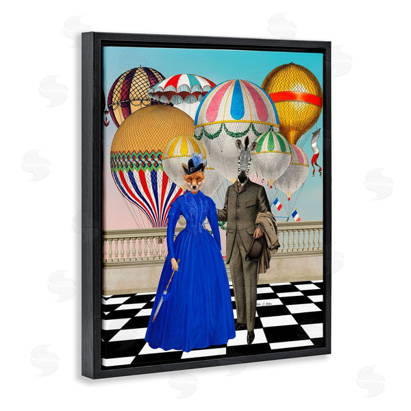 Stupell Industries Erika C. Brothers | Animal Couple With Hot Air Balloons