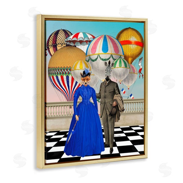 Stupell Industries Erika C. Brothers | Animal Couple With Hot Air Balloons