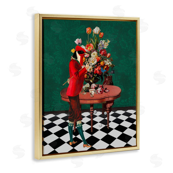 Stupell Industries Erika C. Brothers | Classic Style Bird Person With Flowers