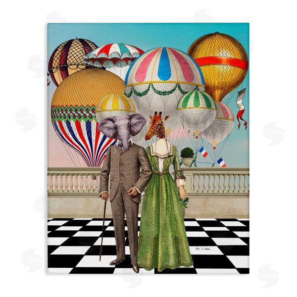 stupell industries Erika C. Brothers | Surreal Animals with Hot Air Balloons