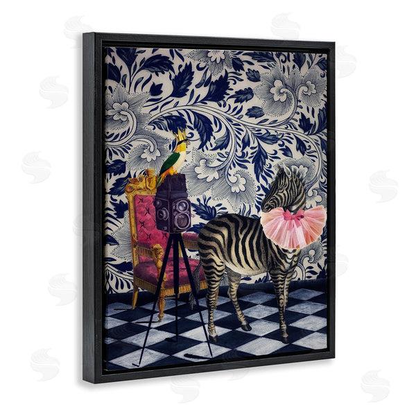 Stupell Industries Erika C. Brothers | Vintage Camera And Safari Animals Regal Floral Pattern Wall Art