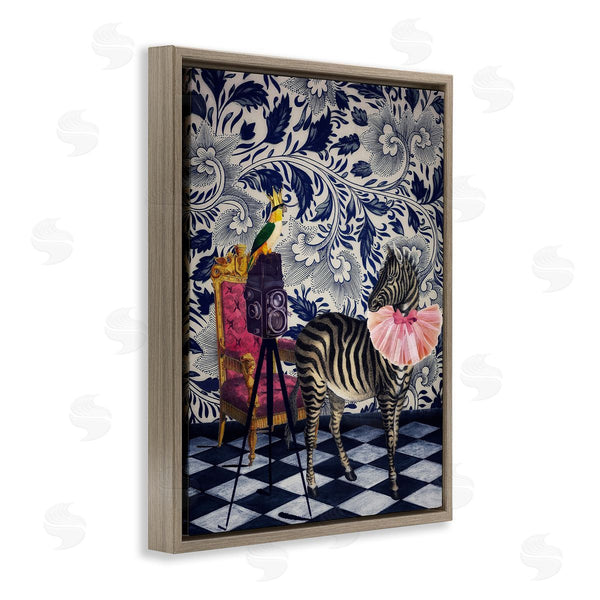 Stupell Industries Erika C. Brothers | Vintage Camera And Safari Animals Regal Floral Pattern Wall Art