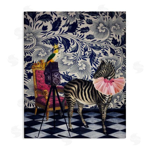 stupell industries Erika C. Brothers | Vintage Camera and Safari Animals Regal Floral Pattern Wall Art