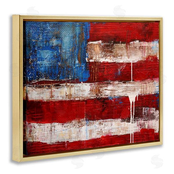 Stupell Industries Erin Ashley | Abstract American Flag Painting