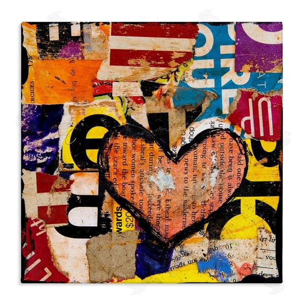 stupell industries Erin Ashley | Abstract Red Heart Text Collage