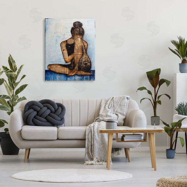 Stupell Industries Erin Ashley | Emotional Painting Collage Layered Words Girl Heart Wall Art