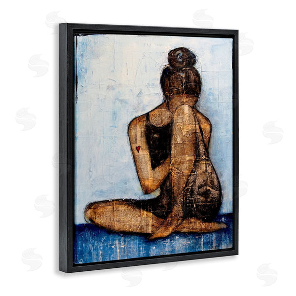 Stupell Industries Erin Ashley | Emotional Painting Collage Layered Words Girl Heart Wall Art