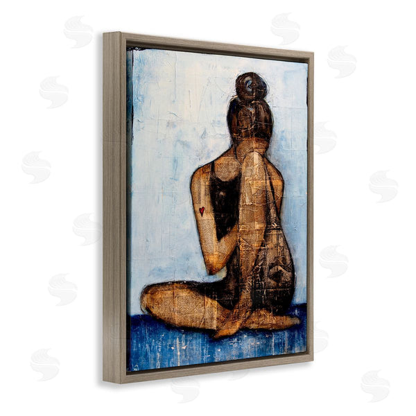 Stupell Industries Erin Ashley | Emotional Painting Collage Layered Words Girl Heart Wall Art