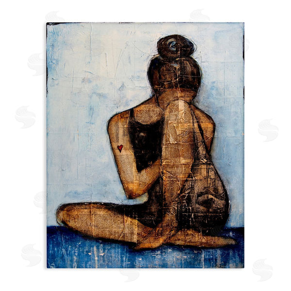 stupell industries Erin Ashley | Emotional Painting Collage Layered Words Girl Heart Wall Art