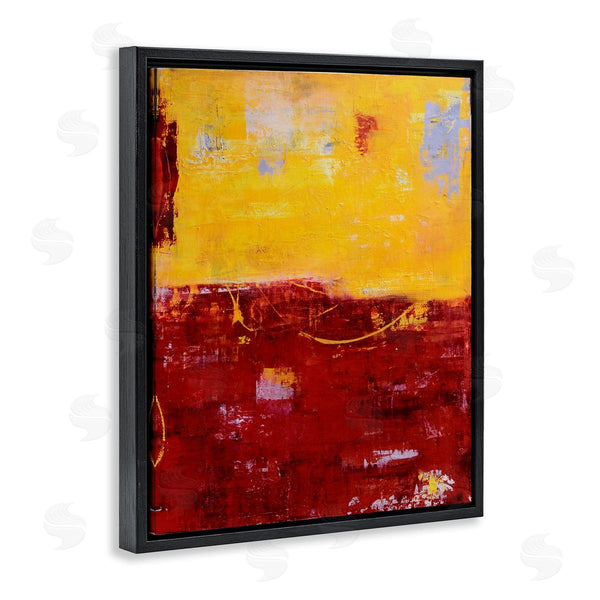 Stupell Industries Erin Ashley | Red Yellow Block Horizon Line
